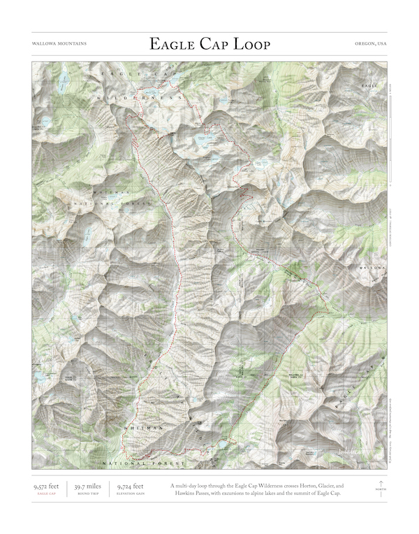 Map of Eagle Cap, OR